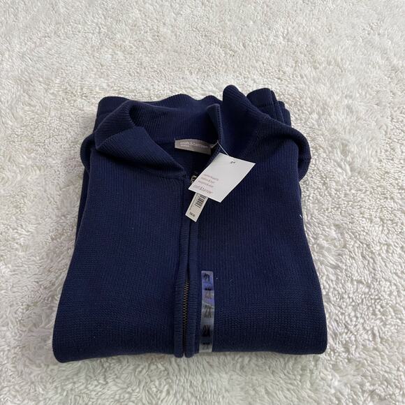 croft & barrow Sweaters - NWT Croft & Barrow Womens Sz 2XL Full Zip Navy Casual Sweater Knit Teacher Soft